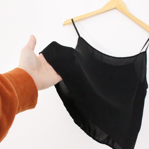*U2B Black Sheer Tank Top - Picture 3 of 4